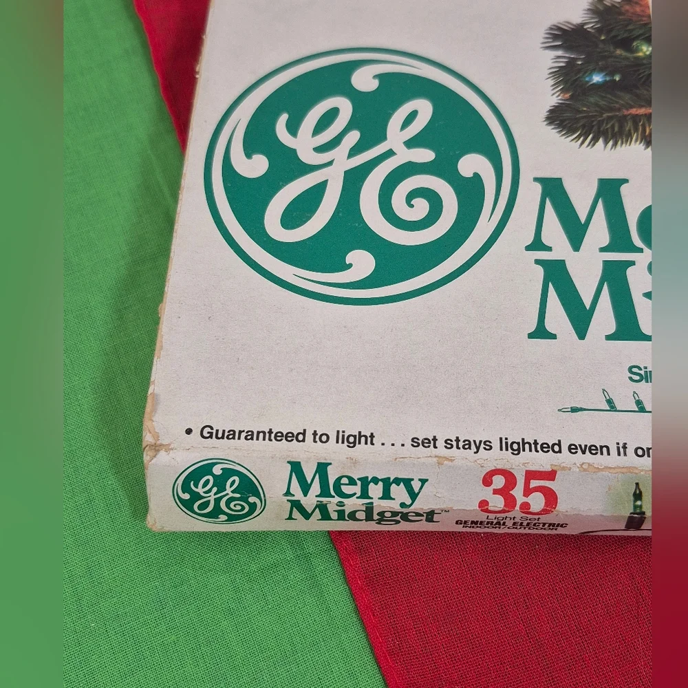 Vintage GE Merry Midget Christmas Lights – 35 Assorted Color Bulbs Tested Works